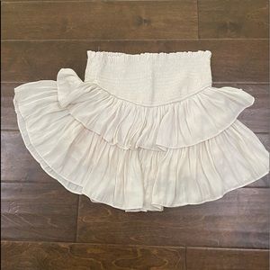 tiered skirt cream